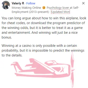 review about aviator casino game